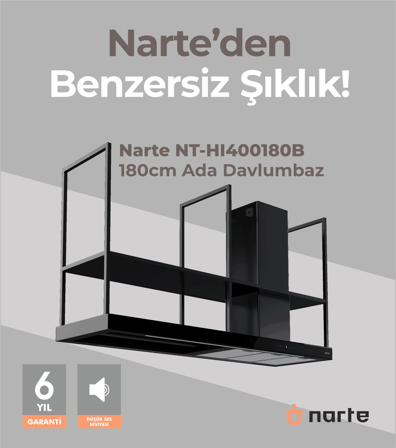 Narte Ada Davlumbaz - Ankastre Market